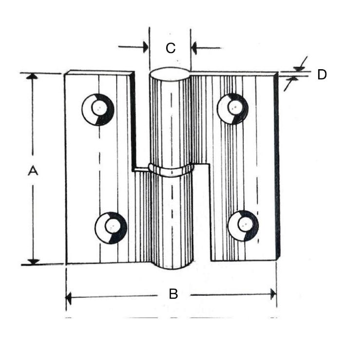 Paumelle noeud de 9 mm