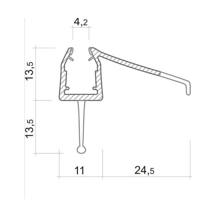 Sealing profile for showers